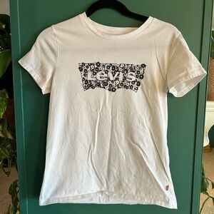 Levi's White Graphic T-Shirt Floral